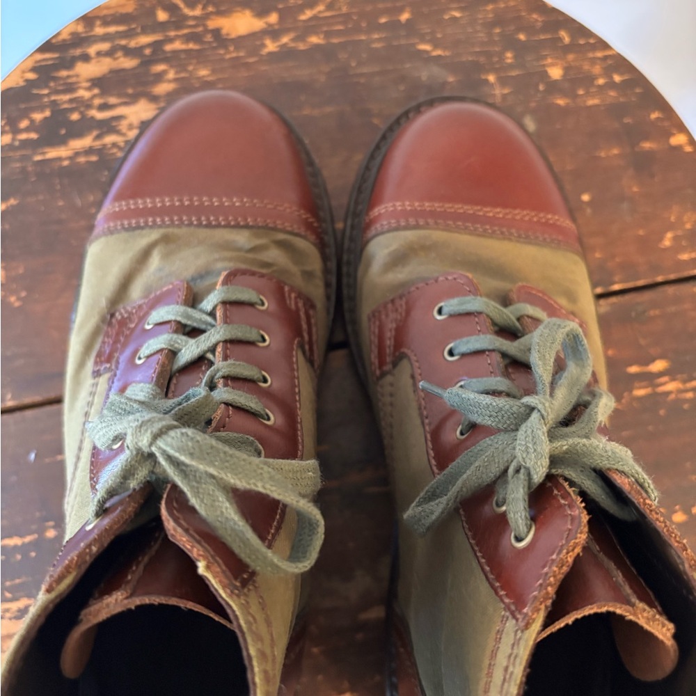 Vintage Dr. Marten’s Oil Clothe and Leather Ferdinand Boot. Wos 8 Men’s 7. Mint! - Picture 5 of 10